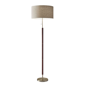 HomeRoots 66 Brown Floor Lamp With Brown Fabric Drum Shade - image 1