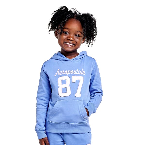 Girls &#40;4-6x&#41; Aeropostale 87 Felt Patch Solid Hoodie
