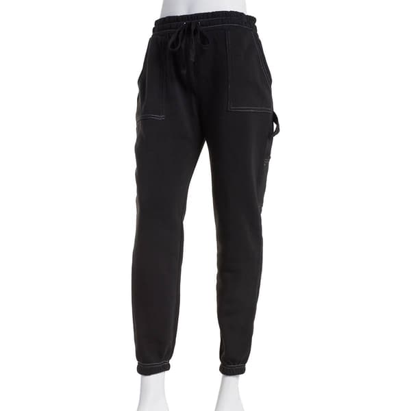 Juniors No Comment Fleece Carpenter Jogger w/Contrast Stitching - image 
