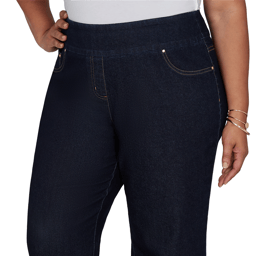 Plus Size Ruby Rd. English Countryside Embroidered Hem Jeans