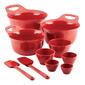 Rachael Ray 10pc. Mix &amp; Measure Mixing Bowl Set - Red - image 1