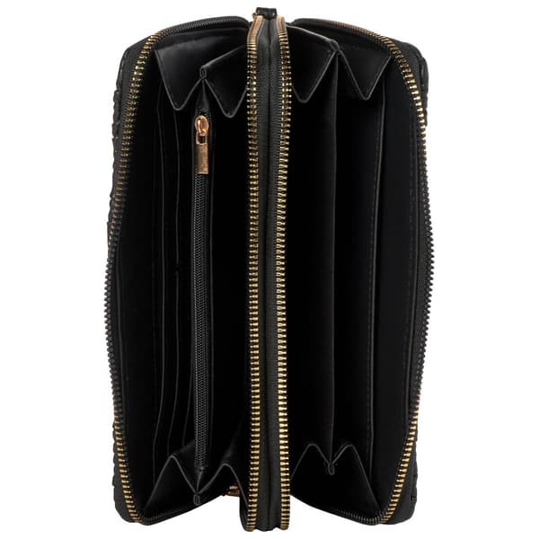 Womens Adrienne Vittadini Double Zip Around Wristlet
