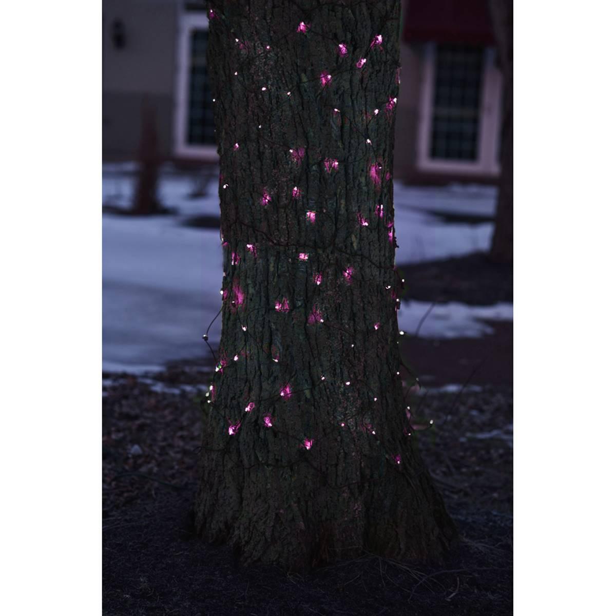 Northlight Seasonal Pink Tree Trunk Wrap Christmas Net Lights