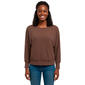 Womens C''est La Vie Long Sleeve Solid Knit Banded Hem Tee - image 1