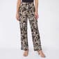 Petite Kasper Pull On Leaf Wide Leg Ankle Pants - image 1