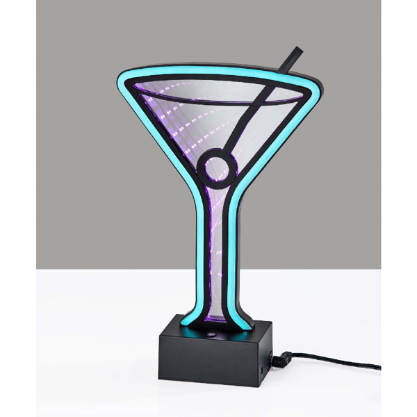 Simplee Adesso Infinity Neon Martini Glass Table/Wall Lamp