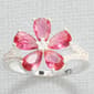 Ashley Cooper(tm) Silver Plated Fuchsia CZ Ring - image 1