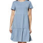 Petite Architect&#174; Short Sleeve Solid Tiered Fit & Flare Dress - image 3