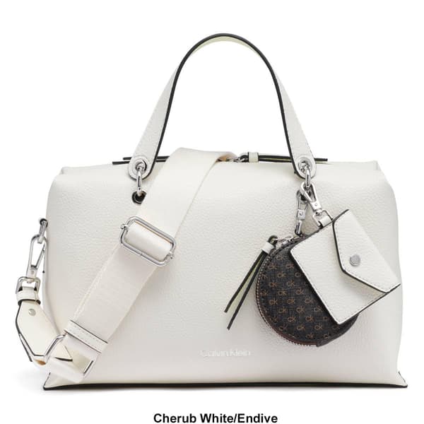 Calvin Klein Cali Satchel with Zipper Closure