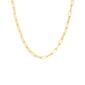 18in&#44; Vermeil Sterling Silver Shiny Paperclip Chain Necklace - image 1