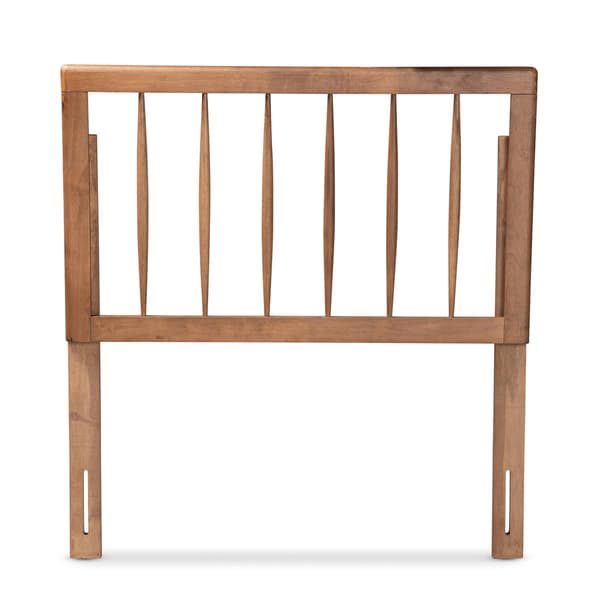 Baxton Studio Valin Ash Walnut Finished Wood Twin Size Headboard