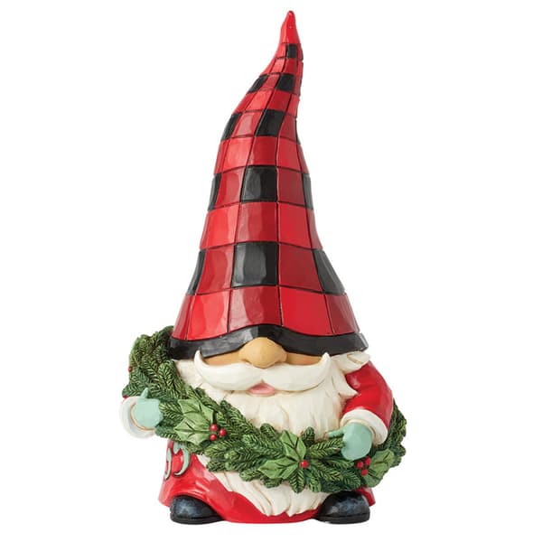 Jim Shore Highland Glen Gnome Wreath Christmas Figurine
