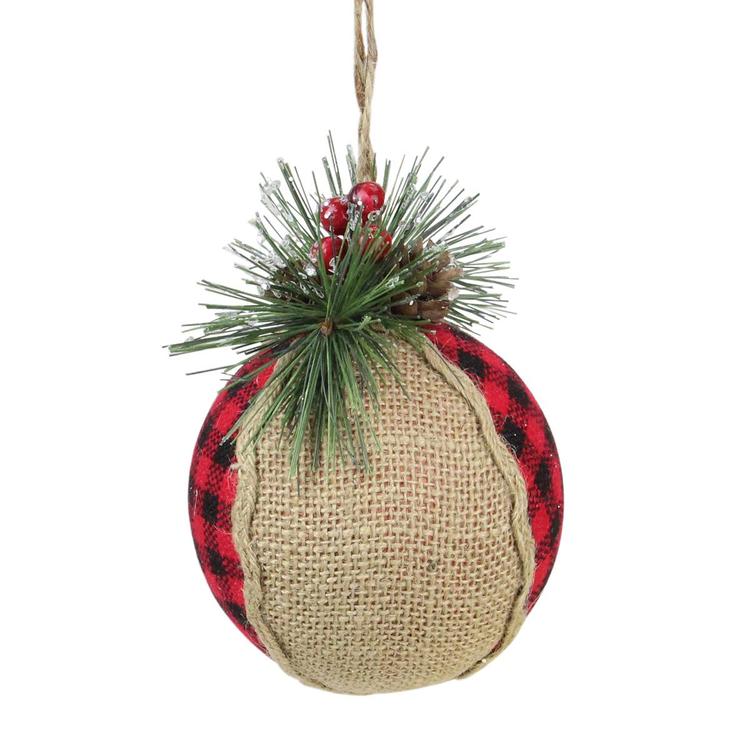 Northlight Seasonal Plaid Burlap Christmas Ornament