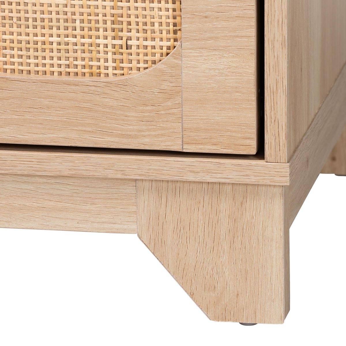 Baxton Studio Elsbeth Oak Brown Wood 5-Drawer Storage Cabinet