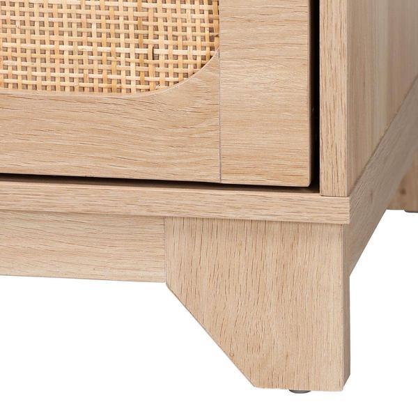 Baxton Studio Elsbeth Oak Brown Wood 5-Drawer Storage Cabinet