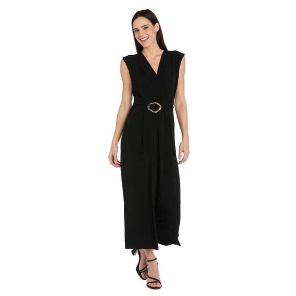 Womens R&M Richards Sleeveless Surplus Ruched Waist Jumpsuit
