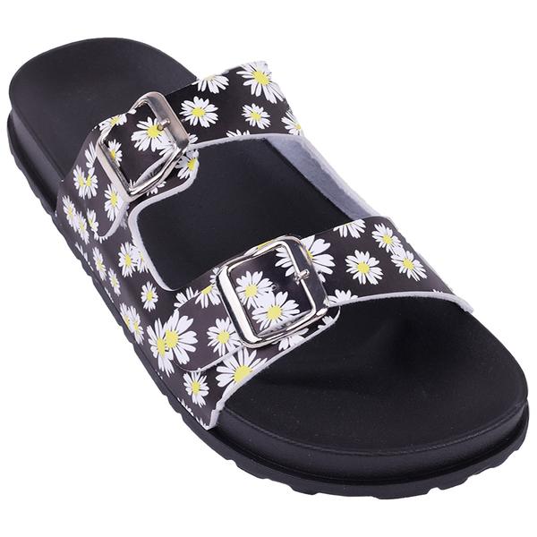 Womens Capelli New York Daisies Double Strip Slide Sandals - image 