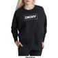 Womens DKNY Sport Rhinestone Outline Fleece Sweatshirt - image 5