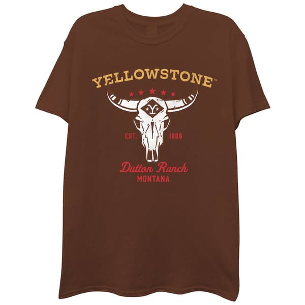 Young Mens Freeze Yellowstone Graphic T-Shirt - Brown - image 