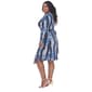 Plus Size White Mark Blue Snake Wrap Dress - image 2