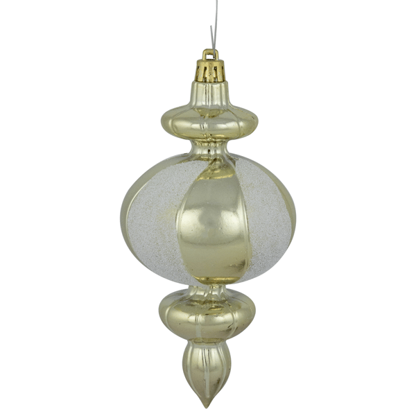 Northlight 8ct. Champagne Shiny Finish Finial Christmas Ornaments