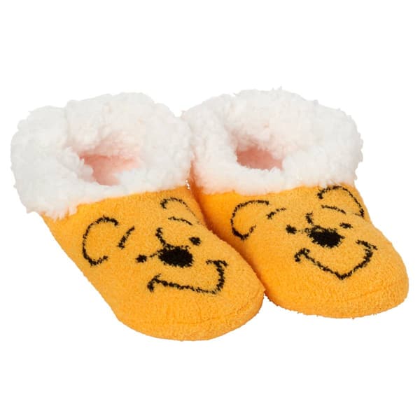 Womens Disney Teddy Fur Winnie The Pooh Slipper Socks - image 
