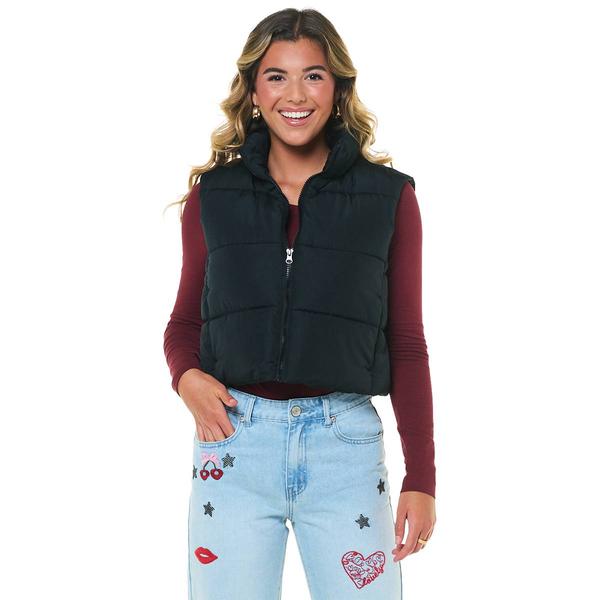 Juniors No Comment Boxy Puffer Vest - image 