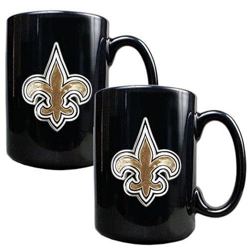 NFL New Orleans Saints 2pc. Coffee Mug Set - Black - image 