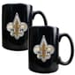 NFL New Orleans Saints 2pc. Coffee Mug Set - Black - image 1