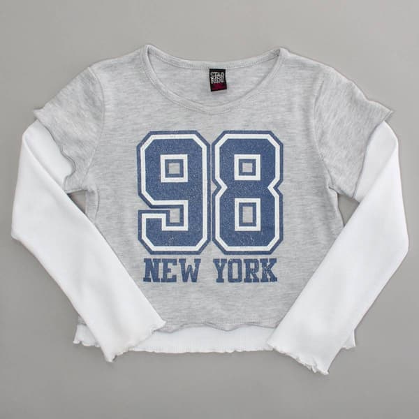 Girls &#40;4-6x&#41; Star Ride&#174; New York 98 Thermal Faux Layered Top