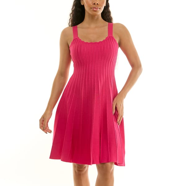 Womens Nina Leonard Sleeveless Seam Down Sweater Dress