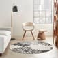 Nourison Aloha Monochrome Tropical Indoor/Outdoor Round Rug - image 8