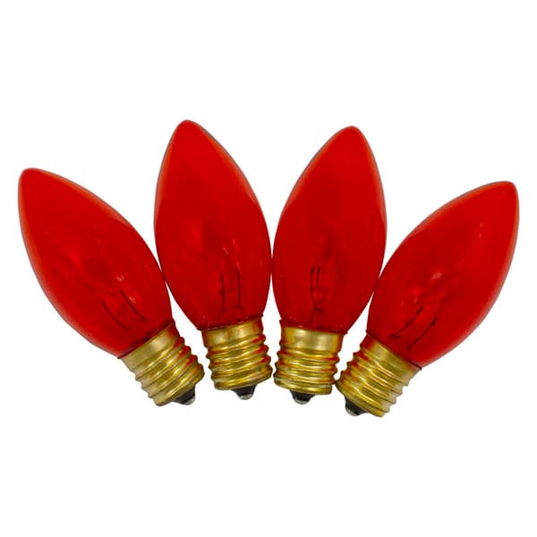 Northlight Seasonal 4pk. C9 Orange Transparent Replacement Bulbs