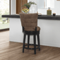 HH2 Home Kaede Wood Counter Height Brown Swivel Stool - image 7