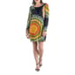Womens 24/7 Comfort Apparel Long Sleeve Geometric Shift Dress - image 1
