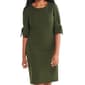 Womens Connected Apparel Tie Sleeve Solid Crepe Sheath Dress - image 3
