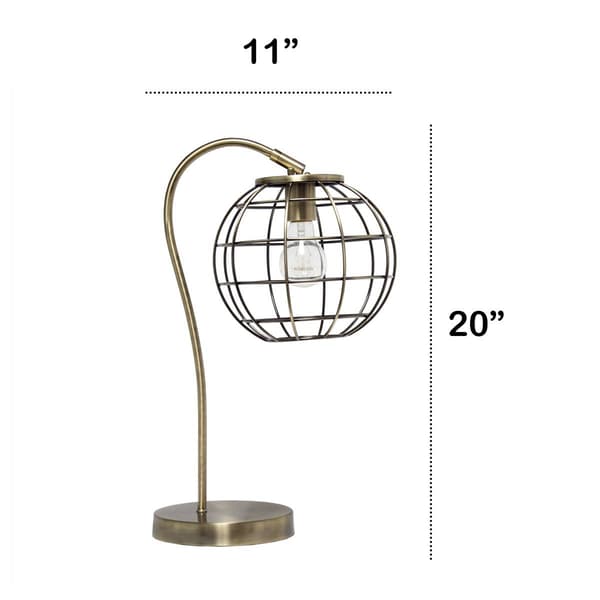 Lalia Home Studio Loft Arched Metal Cage Table Lamp