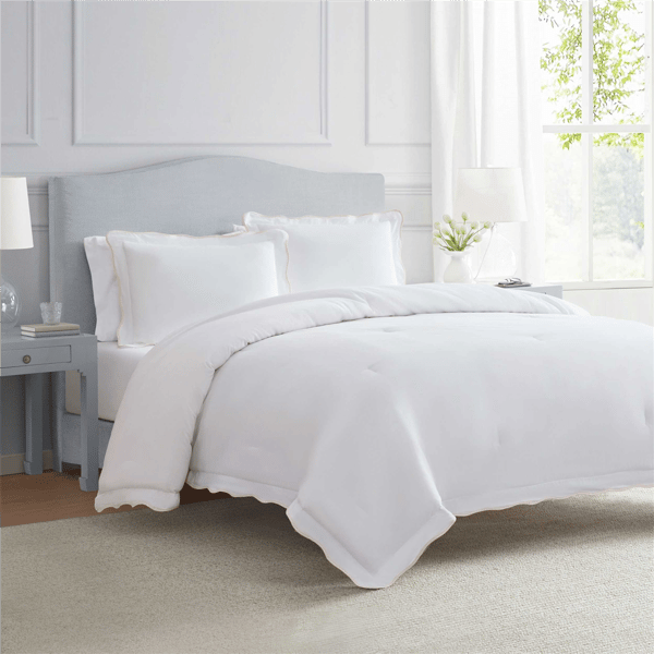 Martha Stewart Simple Scallop Comforter Set