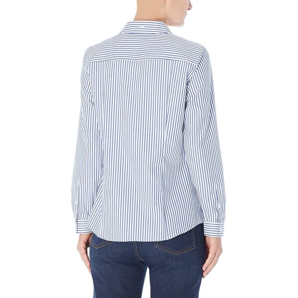 Petite Jones New York Long Sleeve Easy Care Stripe Button Down
