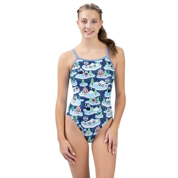 Womens Dolfin(R) Uglies V-2 Back Yeti Plunge One Piece Swimsuit - image 