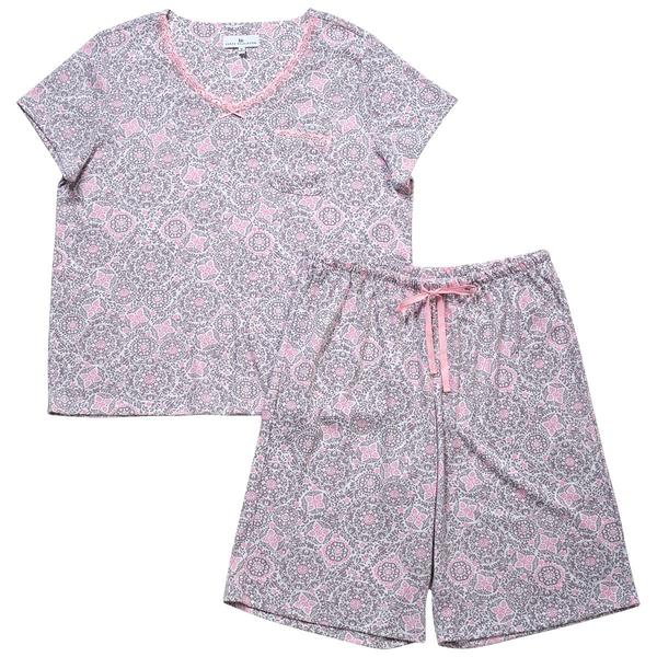 Womens Karen Neuburger Medallion Scoop Neck Bermuda Pajama Set