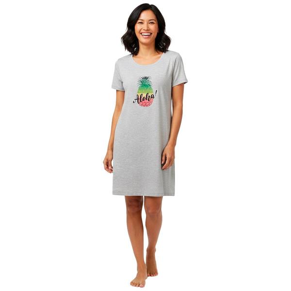 Womens René Rofé® Short Sleeve Aloha Nightshirt