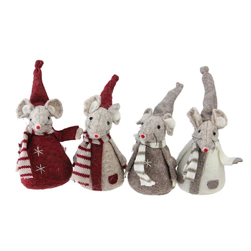 Northlight Seasonal 4pc. Chubby Standing Christmas Mice