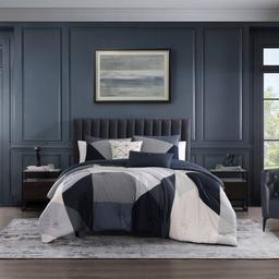 Bebejan® Geo Fusion Cotton 5pc. Reversible Comforter Set