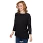 Womens Ruby Rd. Teal Appeal Boat Neck Embellished Tunic Sweater - image 3