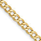 Unisex Gold Classics(tm) 10kt. 22in. Semi Solid Curb Chain Necklace - image 1