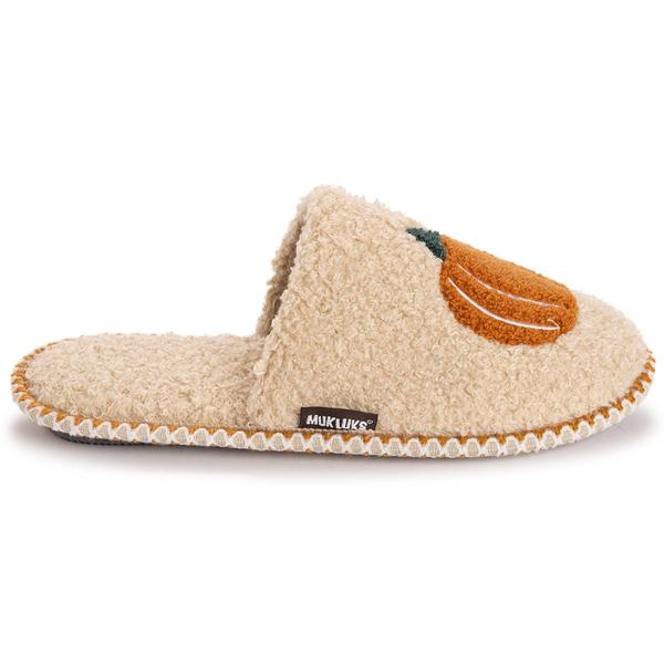 Womens MUK LUKS® Punch Needle Scuff Pumpkin Slip On Slippers