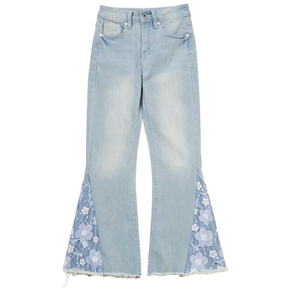 Girls (7-14) YMI Flare Lace Insert Jeans - image 
