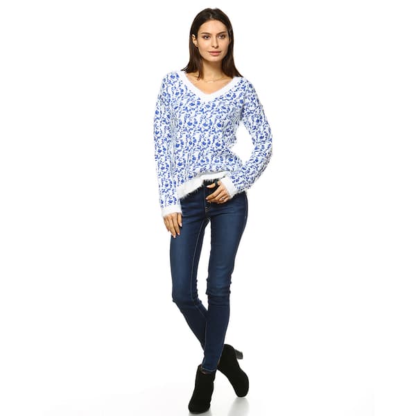 Womens White Mark Leopard Sweater