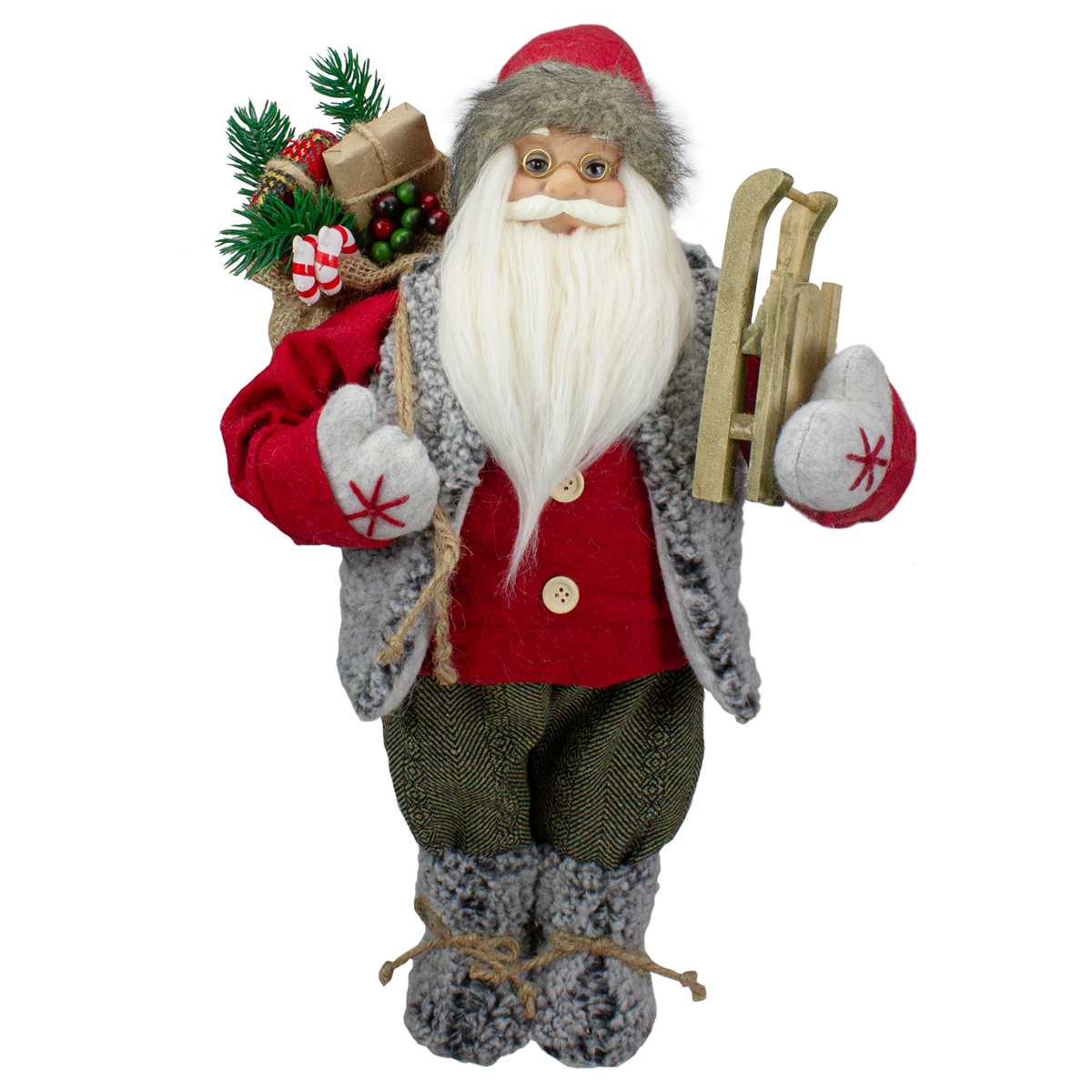 Northlight Standing Santa Carrying Presents Christmas Figure